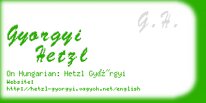 gyorgyi hetzl business card